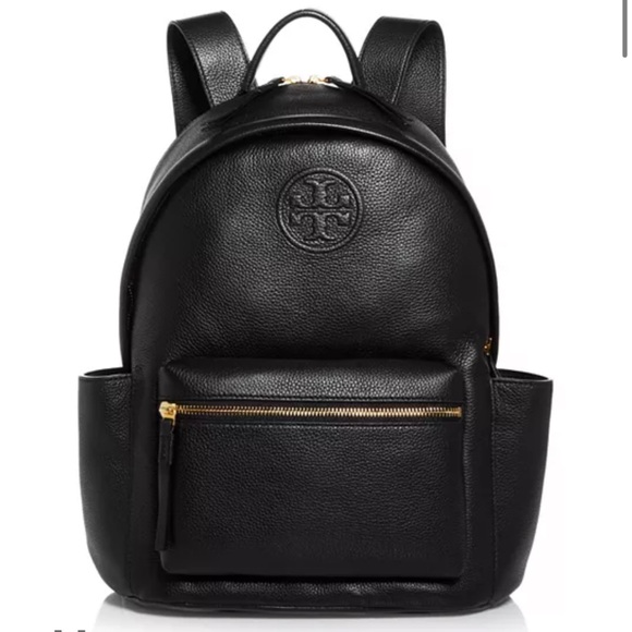 Tory Burch Handbags - Tory Burch Perry Bombe Black Leather Backpack